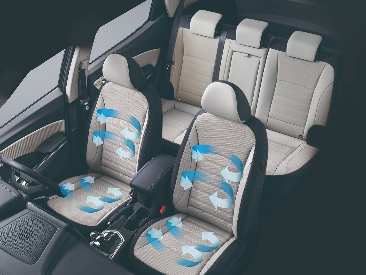 Ventilated front seats